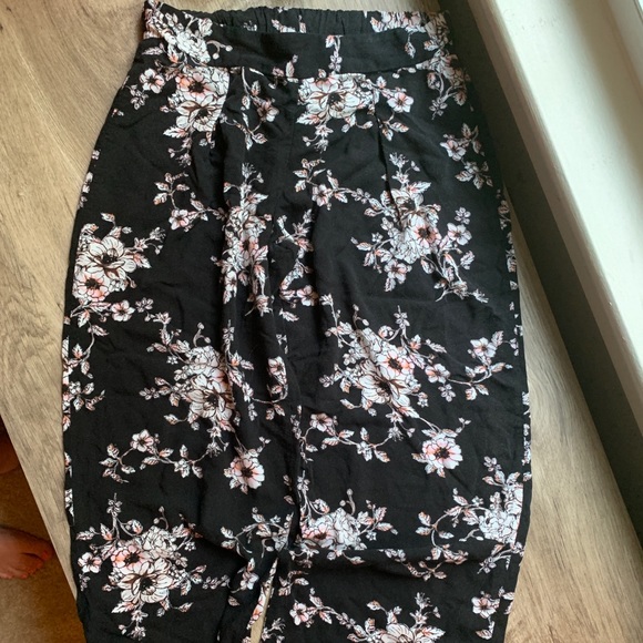 Gypsies & Moondust Pants - Black floral lounge pants Gypsies & Moondust Pants - Black floral lounge pants